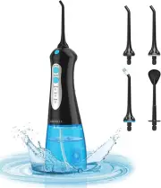 Water Dental Flosser Cordless for Teeth and Brace, 300ML Portable Dental Oral Ir