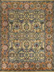 Luxurious Handcrafted Indian Living Room Rug Thick Plush 9x12 ft