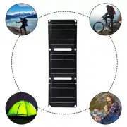 21W Portable Solar Panel Folding Power Bank Outdoor Camping Phone Charger