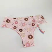 Cheek Boss Panty Women's Small Pink Doughnuts Seamless Cheeky