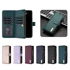 Fr Samsung Galaxy Z Fold6/Fold5/Fold4/3 Shockproof Zipper Card Slots Wallet Case