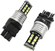 3157 3156 3057 3056 15-SMD 2835 High Power 15W Super White LED Bulbs for Car Auto Brake Turn Signal Taillight DRL Backup Parking Light (Pack of 2)