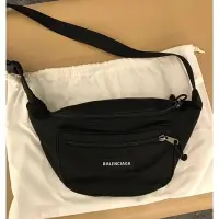 在飛比找Yahoo!奇摩拍賣優惠-全新真品 Balenciaga 黑色 尼龍 帆布 LOGO 