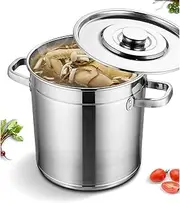 Stainless Steel Stock Pot, 63QT Outdoor Cooking Pot - Heavy Duty, Ideal for Large Batches