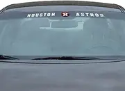 FANMATS 63159 MLB - Houston Astros Windshield Decal | White | 34” x 3.5 | Star H Cap Logo & Wordmark