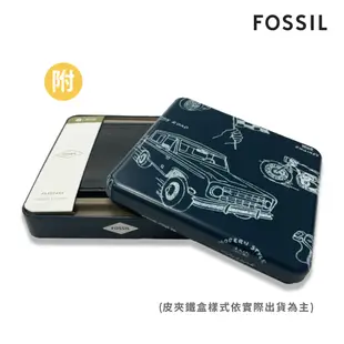 【FOSSIL 官方旗艦館】Westover 真皮拉鍊L型卡片夾包2件組-黑色 ML4594001 (禮盒組附鐵盒)