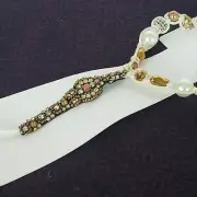 Slave Anklet Beaded Cord Barefoot Thong with a Touch of Bling, New