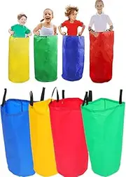 4Pack Potato Sack Race Bags, Colorful Durable Sack Race Bags Outdoor Lawn Games for Kids 3-7, No Odors or Messy Fibers, Birthday Party and Outdoor Family Games Set