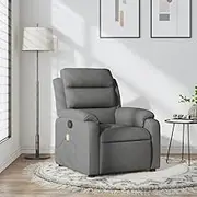 Massage Recliner Chair Dark Grey Furniture, Comfy Reclining Sofa for Living Room, Bedroom Reading and Lazy Lounge Space Chair