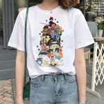 TOTORO GHIBLI TSHIRT宮崎駿龍貓動漫系列打底衫圓領INS短袖T恤女T恤女生短袖女大T恤女女T恤上衣短袖