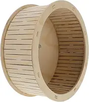 GANAZONO 1Pc Quiet Wooden Hamster Exercise Wheel Running for Hamster Cage Silent Structure for Night Use Durable Material Promotes Exercise Mental Health