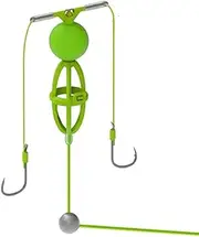 Carp Fishing Line Set with Dual Hooks Bait Cage and Float Ball Fishing Rig (9#)