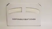 Disposable Flushable Toilet Seat Covers 1/2 Fold, 16 3/4" x 14 1/8", 5000 Sheets