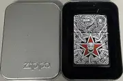 ZIPPO 2003 SKULL INDUSTRIAL BLACK MATTE LIGHTER SEALED IN BOX P155