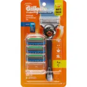 Gillette Fusion 5 Proglide Razor HANDLE w/4 CARTRIDGES***BUY MORE & SAVE MORE***