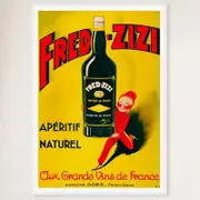 Galrie Fred Zizi Vintage Art Deco Apertif Poster (1932) Timeless Elegance Home Décor, White Frame, A0 84 x 119cm (33 x 47inch)
