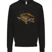 Steampunk Crocodile Alligator Mens Sweatshirt Jumper