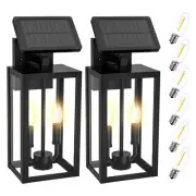 16" Dusk to Dawn Outdoor Wall Lights Fixtures With Sensor, 2-Light Exterior S...