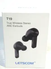 LETSCOM T19 Wireless Earbuds V5.0 Noise Cancelling True Wireless Headphones NEW