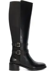 [Dune London] Tatter Knee High Boots in Black