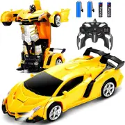 Remote Control Car - Transform Robot RC Car One-Button Deformation 360° Rotating