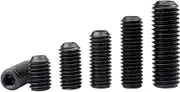 Oneyijun 20 Pcs M8 x 35mm Hex Socket Grub Screw Cup Point Black Alloy Steel