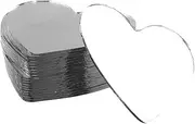 30Pcs Heart Shaped Mirrors Decorative Mirrors for Makeup Birthday Present Lightweight Portable Heart Mirror Tiles Exquisite Heart Design for Friends