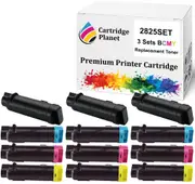 3 Sets BCMY Compatible Toner Cartridge for Dell (3,000/2,500 (B/CMY) Pages) for Dell H625 H625cdw H825 H825cdw S2825 S2825cdn