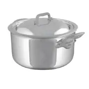 Mauviel M'Cook SB 5-Ply Stewpan w/ Brushed Cast Stainless Steel Handles, 6.1-Qt