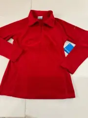 New With Tags Columbia Women’s Small Goacial Fleece Red Quarter Zip Pullover !
