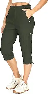 [linlon] Women's Quick Dry Cargo Shorts,Outdoor Casual Straight Leg Shorts for Hiking Camping Travel
