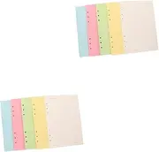 Tofficu 2sets A5 Planner Refill Paper 5 6 Hole Punch for Binder Inserts 100sheets*2