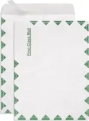 100 10x13 First Class Mail Tyvek Envelopes, Self Seal 10 x 13 Catalog Mailer, Ultra Strong 14lb Tear Resistant Material for Secure Mailing, Strong Peel and Seal Flap, 100 Envelopes