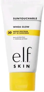 e.l.f. SKIN Suntouchable! WHOA GLOW SPF 30 + makeup primer SUNBEAM, 1.69oz