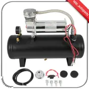 12V 2.5 Gal Air Tank 200 Psi Compressor Onboard System For Train Air Horn Kit