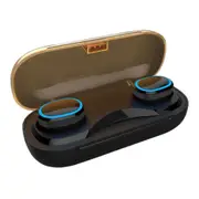 Touch Control Wireless Headset Bilateral Stereo Ipx7 Waterproof Bluetooth Earphone Black
