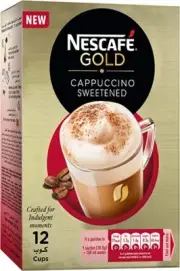 NESCAFE Gold Cappuccino Latte Sweetened Coffee Drink 240 Sticks X 18gm