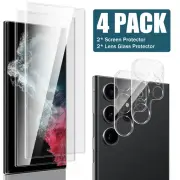 2 Pack Samsung Galaxy S22 Ultra Tempered Glass Screen | Phone Camera Protector