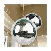 Large Disco Ball - 16 Inch Mirror Ball & 12 Inch Mirror Ball - Hanging Party ...