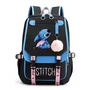 Disney Stitch Backpack with USB Charging, School Bags for Teen Girls and Boys, Travel Backpacks for Women, Laptop Backpack for Women