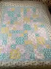 Patchwork “Bunny” Quilt Twin Coverlet SOKA Handmade 61 X 72” Couch Throw Easter