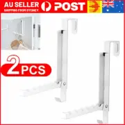 2Pcs Over The Door Hooks Hanger Folding Over The Door Clothes Drying Rack Hooks