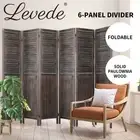 Levede 6 Panel Partition Room Divider Folding Screen Privacy Stand Wood 170X240