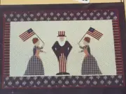 Uncle Sam & Lady Liberty Wallhanging Applique Quilt Pattern Katrinka Design Flag