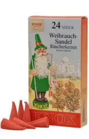13130 - Knox Large Incense - Sandalwood Scent - Box of 24 Pcs - 5"H x 2.5"W x...