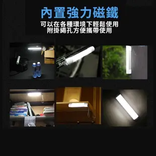 【LED行動燈管】 磁吸式 四段式調光露營燈 隨身燈管 緊急行動電源 手電筒 腳踏車用品 夜間照明 (7.8折)