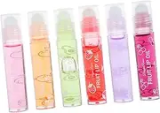 [Baluue] 6pcs Lip Balm Lip Smoother Fruit Lip Gloss Clear Fruit Clear Lip Gloss Lip Oil Balm Lip Gloss Fruit Lip Pomade Fruit Lip So... Body Mist Lip Oils Colorful Plastic