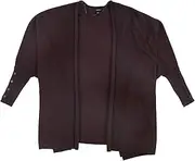 [Alfani] Womens Burgundy Open Front Handkerchief Hem Card Sweater US Size: L
