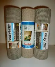3 ROLLS GRIP SHELF DRAWER LINERS TWO DUCK 12"x14 FT ONE CONTACT 12"x12 FT - NEW