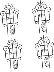 GANAZONO 4pcs 3 Inch PVC Yard Fence Dog Fences for Yard Flower Bed Edging Borders Temporary Fencing Plastic Lawn Edging Border Decorative Adornment Garden Scene Decoration